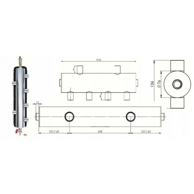 Sprzęgło hydrauliczne ocieplone BLH 850 z rozdzielaczem, 6x GW G1
