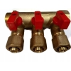 ROZDZIELACZ PEX 1''x16mm x3 SEKCJE DO CIEPŁEJ WODY